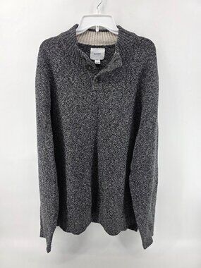 Old Navy Men's Grey Marled Henley Knit Sweater‎ – Size XXL – NWT
